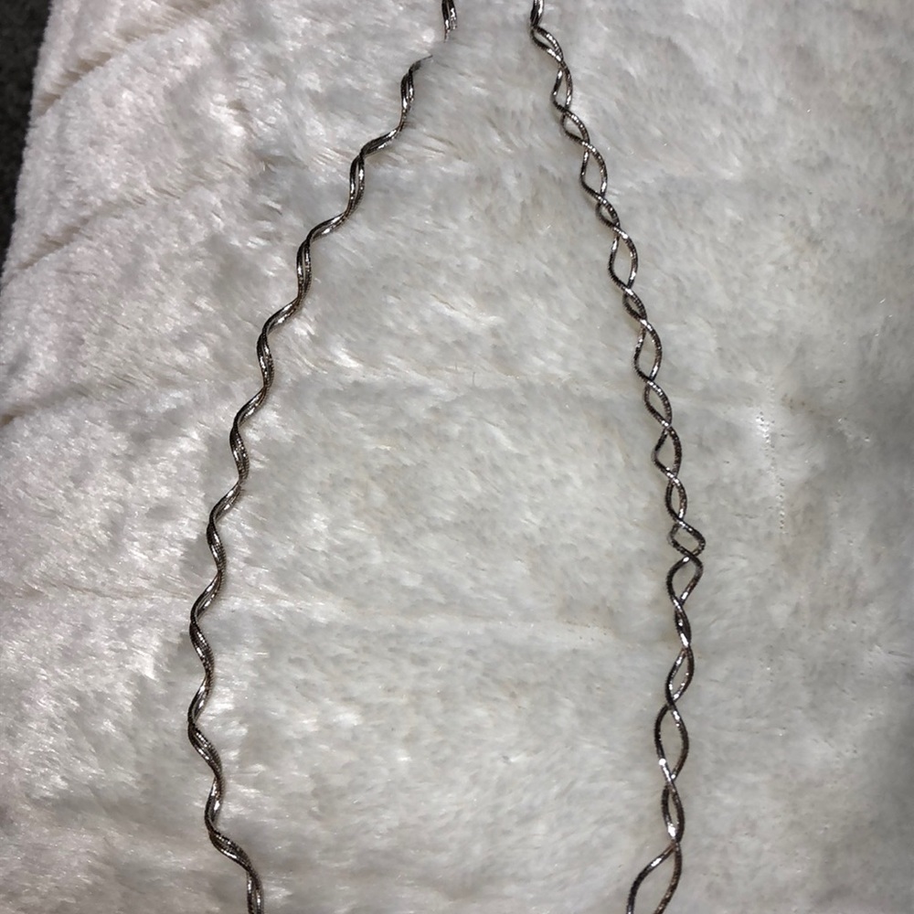 100% white gold necklace